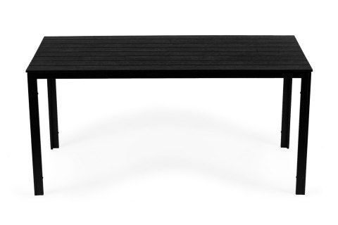 STÓŁ OGRODOWY TERRASSA, 156X78 CM, 6-OSOBOWY, CZARNY, POLYWOOD, NA TARAS