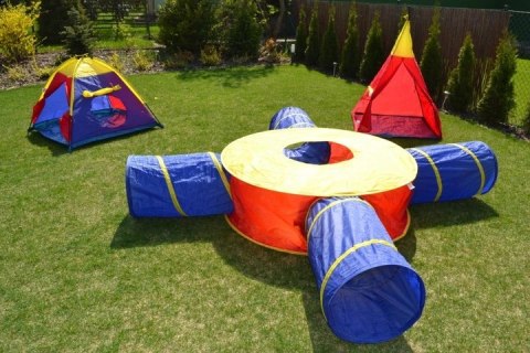 NAMIOT DLA DZIECI AVENTIS, ZESTAW 7W1, TUNELE, TIPI, IGLO, PLAC ZABAW, DOM