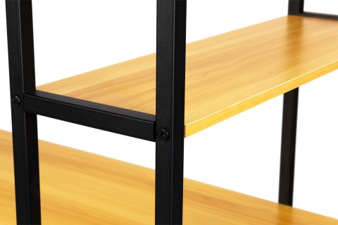 BIURKO METALOWE LOFTOWE AETHERIA, REGAŁ 4 PÓŁKI, 120X64 CM, MODERN HOME