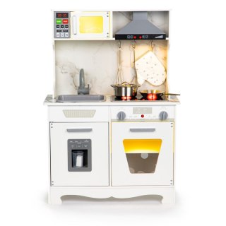 KUCHNIA DREWNIANA DLA DZIECI CUCINA, ŚWIATŁO, DŹWIĘK, AKCESORIA, ECOTOYS