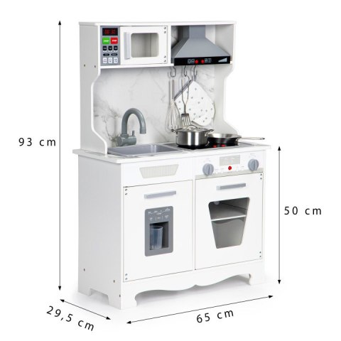KUCHNIA DREWNIANA DLA DZIECI CUCINA, ŚWIATŁO, DŹWIĘK, AKCESORIA, ECOTOYS