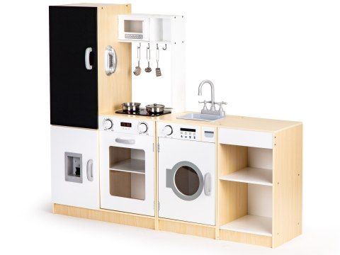 KUCHNIA DREWNIANA CUCINA, DUŻA, MODUŁOWA, ŚWIATŁO, DŹWIĘK, ECOTOYS, TABLICA