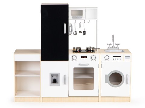 KUCHNIA DREWNIANA CUCINA, DUŻA, MODUŁOWA, ŚWIATŁO, DŹWIĘK, ECOTOYS, TABLICA