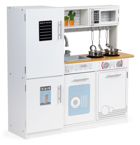 KUCHNIA DREWNIANA DLA DZIECI, CULINARA, ECOTOYS, LED, METALOWE AKCESORIA