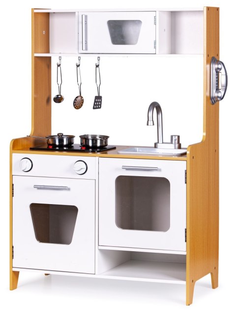 KUCHNIA DREWNIANA DLA DZIECI CUCINA, ŚWIATŁO, DŹWIĘK, AKCESORIA, ECOTOYS