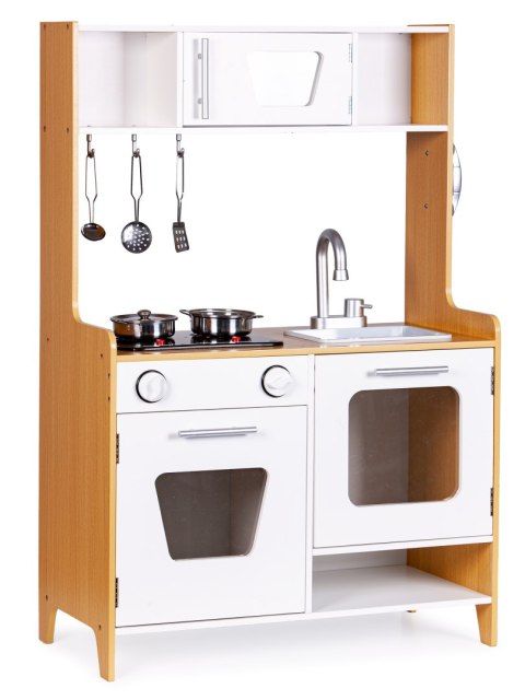 KUCHNIA DREWNIANA DLA DZIECI CUCINA, ŚWIATŁO, DŹWIĘK, AKCESORIA, ECOTOYS