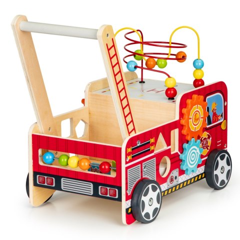 PCHACZ DREWNIANY CHODZIK, WÓZ STRAŻACKI, SORTER, ECOTOYS, EDUKACJA, VALENTE