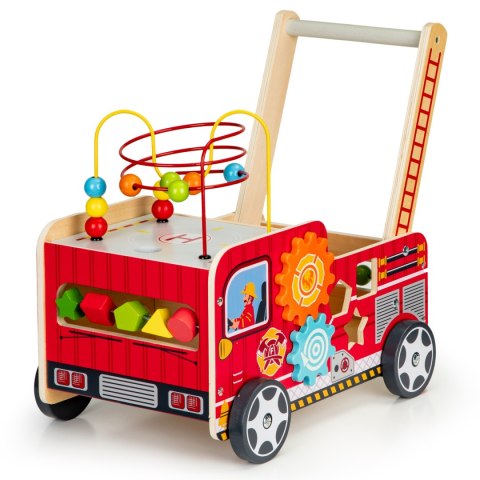 PCHACZ DREWNIANY CHODZIK, WÓZ STRAŻACKI, SORTER, ECOTOYS, EDUKACJA, VALENTE