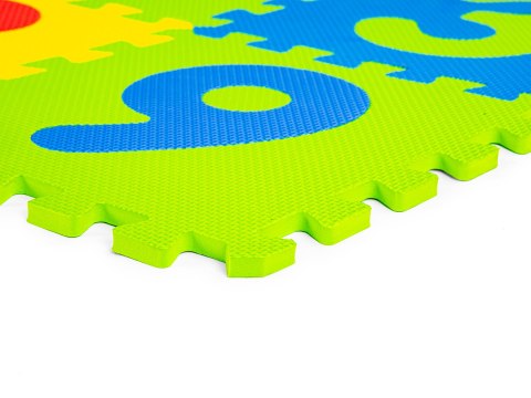 MATA PIANKOWA PUZZLE LUDO, EDUKACYJNA, 178X178 CM, LITERY CYFRY, PIANKA EVA