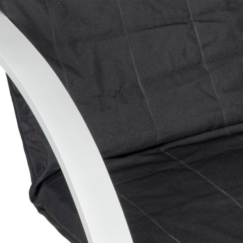 FOTEL BUJANY FIDELIS, SKANDYNAWSKI, NA BIEGUNACH, CZARNY, DO SALONU, STYL