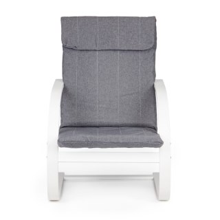 FOTEL BUJANY FJORDA, SZARY, NA BIEGUNACH, DO SALONU, WYPOCZYNKOWY, WYGODNY