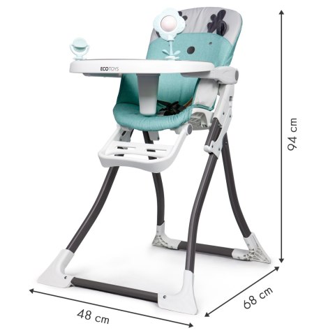 KRZESŁO DO KARMIENIA ECOTOYS FIDUCIA, NOWOCZESNE, DO JADALNI, KUCHNI, SALON