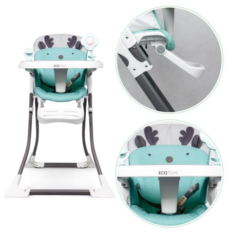 KRZESŁO DO KARMIENIA ECOTOYS FIDUCIA, NOWOCZESNE, DO JADALNI, KUCHNI, SALON