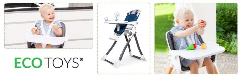 KRZESŁO DO KARMIENIA NOVELLO, ECOTOYS, SKŁADANE, DO JADALNI, NOWOCZESNE