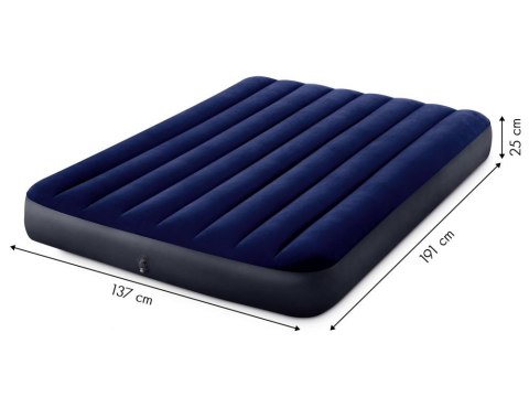 MATERAC DMUCHANY INTEX VILA, DWUOSOBOWY, WELUROWY, 191X137X25 CM, DURABEAM