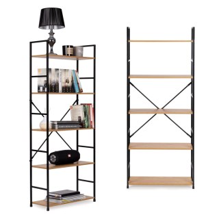 REGAŁ NA KSIĄŻKI STRUCTURA, LOFT, INDUSTRIALNY, DO SALONU, 5 PÓŁEK, 144 CM