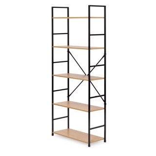 REGAŁ NA KSIĄŻKI STRUCTURA, LOFT, INDUSTRIALNY, DO SALONU, 5 PÓŁEK, 144 CM