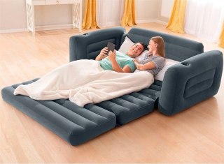 SOFA DMUCHANA ROZKŁADANA AERIOVA, INTEX, KANAPA, MATERAC 2-OSOBOWY, WELUR