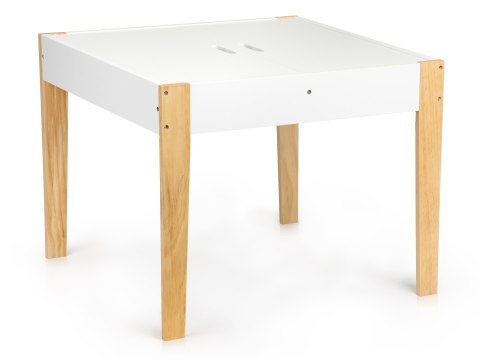 STOLIK DLA DZIECI ZESTAW 2 KRZESŁA, LUMINOR, BIAŁY, LOFT, Z PÓŁKĄ, STÓŁ, CM