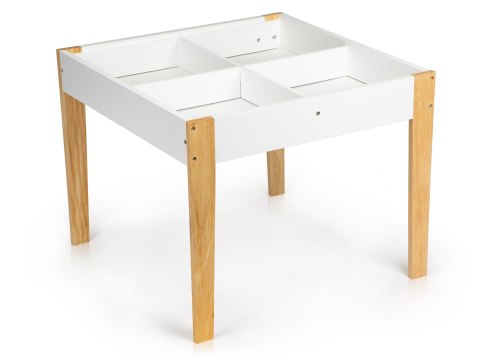 STOLIK DLA DZIECI ZESTAW 2 KRZESŁA, LUMINOR, BIAŁY, LOFT, Z PÓŁKĄ, STÓŁ, CM