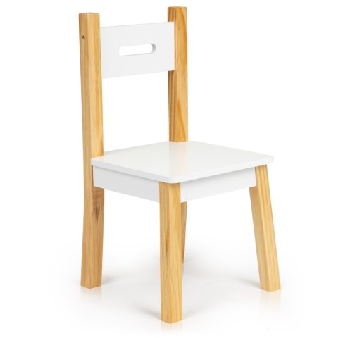 STOLIK DLA DZIECI ZESTAW 2 KRZESŁA, LUMINOR, BIAŁY, LOFT, Z PÓŁKĄ, STÓŁ, CM