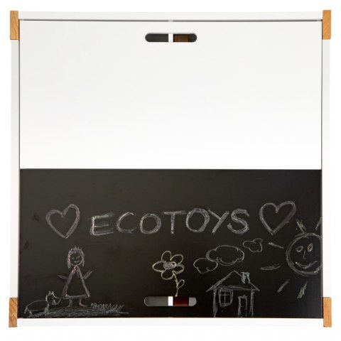 STOLIK DLA DZIECI ZESTAW 2 KRZESŁA, LUMINOR, BIAŁY, LOFT, Z PÓŁKĄ, STÓŁ, CM
