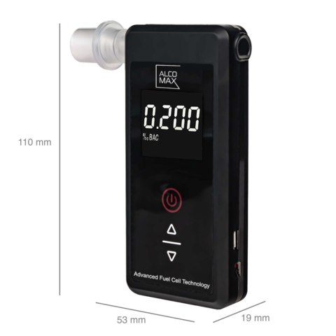 ALKOMAT ELEKTROCHEMICZNY VISIO, SENSOR PLATYNOWY, 5000 POMIARÓW, 5 USTNIKÓW