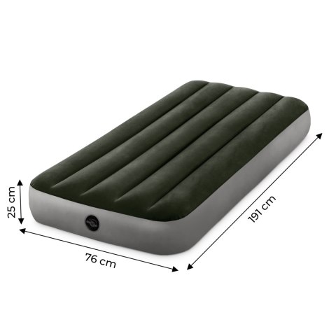 MATERAC DMUCHANY SOMNIUM, 1-OSOBOWY, INTEX, WELUR, 191X76X25 CM, DURA-BEAM