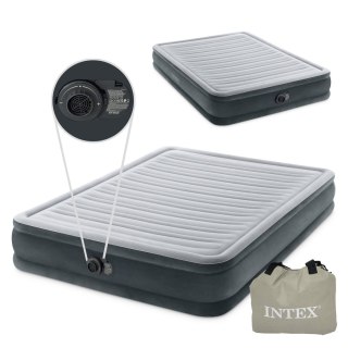 MATERAC DMUCHANY ŁÓŻKO DWUOSOBOWY INTEX AERIA, POMPKA ELEKTRYCZNA, 203X152