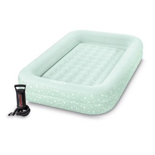 MATERAC DMUCHANY DLA DZIECKA, INTEX NOMADA, POMPKA, WELUR, 168X107X25 CM