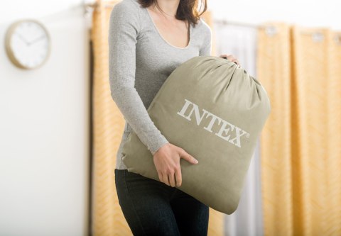 MATERAC DMUCHANY DLA DZIECKA, INTEX NOMADA, POMPKA, WELUR, 168X107X25 CM