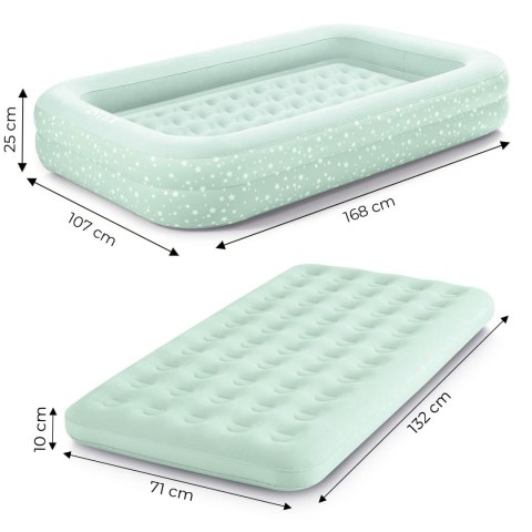 MATERAC DMUCHANY DLA DZIECKA, INTEX NOMADA, POMPKA, WELUR, 168X107X25 CM