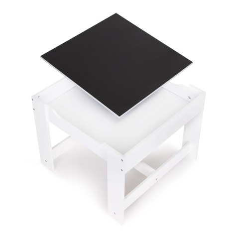 STOLIK I 2 KRZESEŁKA DLA DZIECI FIDUCIA, TABLICA KREDOWA, SCHOWKI, ECOTOYS