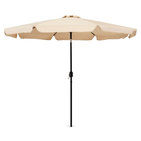 PARASOL OGRODOWY 300CM, SOLARA, BEŻOWY, SKOŚNY, Z KORBKĄ, NA TARAS, DUŻY