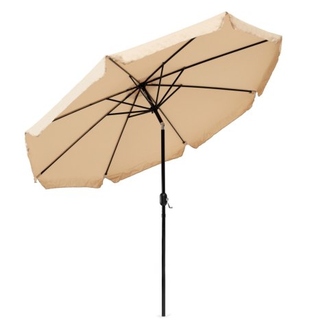 PARASOL OGRODOWY 300CM, SOLARA, BEŻOWY, SKOŚNY, Z KORBKĄ, NA TARAS, DUŻY