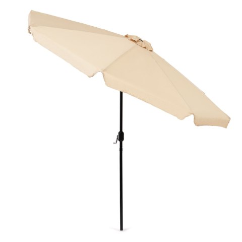 PARASOL OGRODOWY 300CM, SOLARA, BEŻOWY, SKOŚNY, Z KORBKĄ, NA TARAS, DUŻY