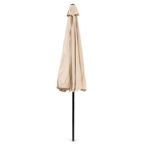 PARASOL OGRODOWY 300CM, SOLARA, BEŻOWY, SKOŚNY, Z KORBKĄ, NA TARAS, DUŻY