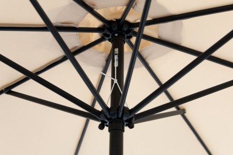 PARASOL OGRODOWY 300CM, SOLARA, BEŻOWY, SKOŚNY, Z KORBKĄ, NA TARAS, DUŻY