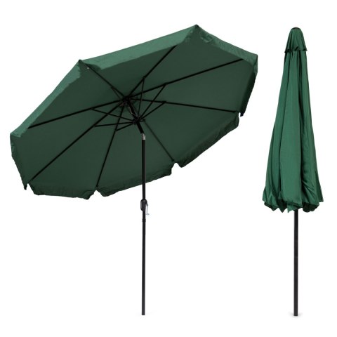 PARASOL OGRODOWY 3M, AEGIS, SKOŚNY TILT, KORBKA, ZIELONY, DUŻY, TARAS