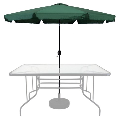 PARASOL OGRODOWY 3M, AEGIS, SKOŚNY TILT, KORBKA, ZIELONY, DUŻY, TARAS