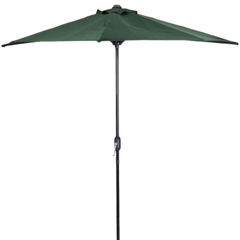 PÓŁPARASOL OGRODOWY SOLFINA, 270CM, BALKONOWY, TARASOWY, ZIELONY, KORBKA