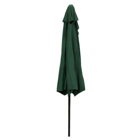 PÓŁPARASOL OGRODOWY SOLFINA, 270CM, BALKONOWY, TARASOWY, ZIELONY, KORBKA