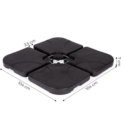OBCIĄŻENIE PODSTAWA DO PARASOLA OGRODOWEGO STABILITÀ, 60L, WODA, TARAS