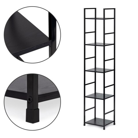REGAŁ NA KSIĄŻKI ARCADIA, 5 PÓŁEK, LOFT, INDUSTRIALNY, DO SALONU, SZAFKA