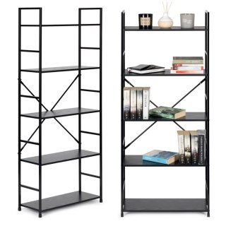 REGAŁ NA KSIĄŻKI STRUKTURA, 5 PÓŁEK, LOFT, INDUSTRIALNY, DO SALONU, BIUROWY