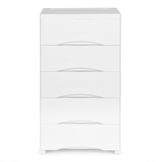 REGAŁ FACILITAS, BIAŁY, SZAFKA, DO ŁAZIENKI, SALONU, 5 SZUFLAD, 75CM, PÓŁKA