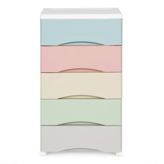 REGAŁ MOBILIA, SZAFKA, 5 SZUFLAD, BIAŁY, DO SALONU, NA KSIĄŻKI, PÓŁKA, 75CM