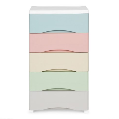 REGAŁ MOBILIA, SZAFKA, 5 SZUFLAD, BIAŁY, DO SALONU, NA KSIĄŻKI, PÓŁKA, 75CM