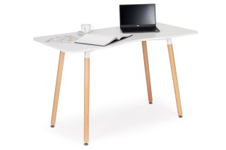 BIURKO BIAŁE STYLO, SKANDYNAWSKIE, DREWNIANE SOSNOWE NOGI, TOALETKA, 120X60