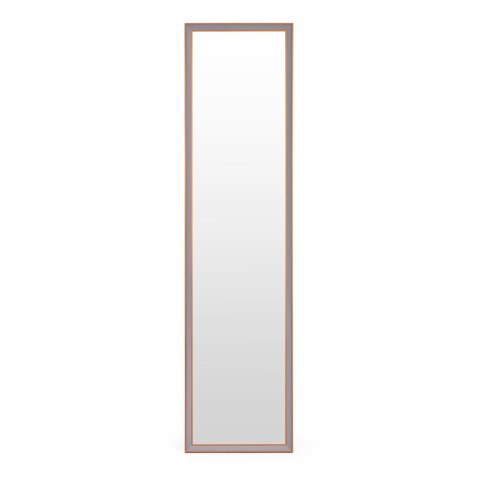 LUSTRO STOJĄCE AURAIA, OZDOBNA RAMA, MIEDŹ, SZARE, GARDEROBA, 147CM